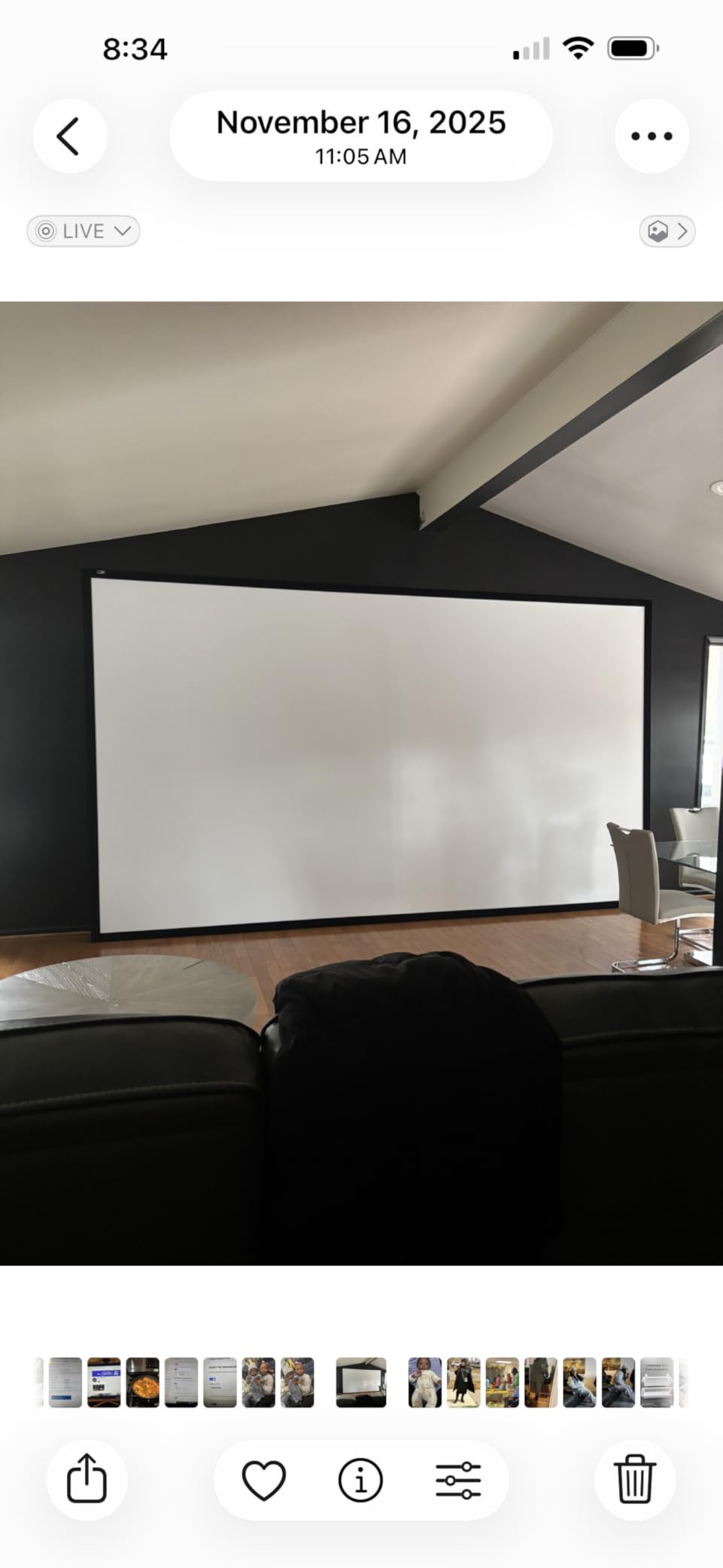 Elite Screens Sable Frame 2, 100-Inch Fixed Frame Projector Screen, 16:9 8K/4K Ultra HD & Active 3D Ready, ISF-Certified Material, Ideal for Home Theater, Office, and Indoor Presentations, ER100WH2 customer photo 2