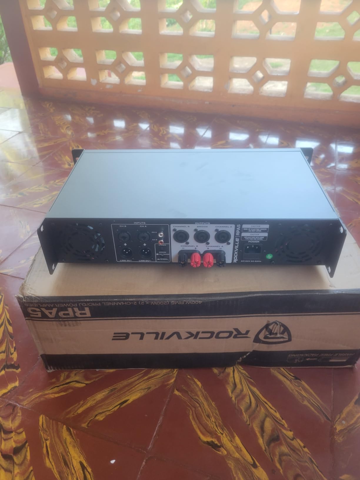 Rockville RPA5 2-Channel Professional/DJ Rack Mount Power Amplifier | 1000W Peak / 400W RMS, Built-In Crossover, Stereo/Bridged Modes, XLR/1/4