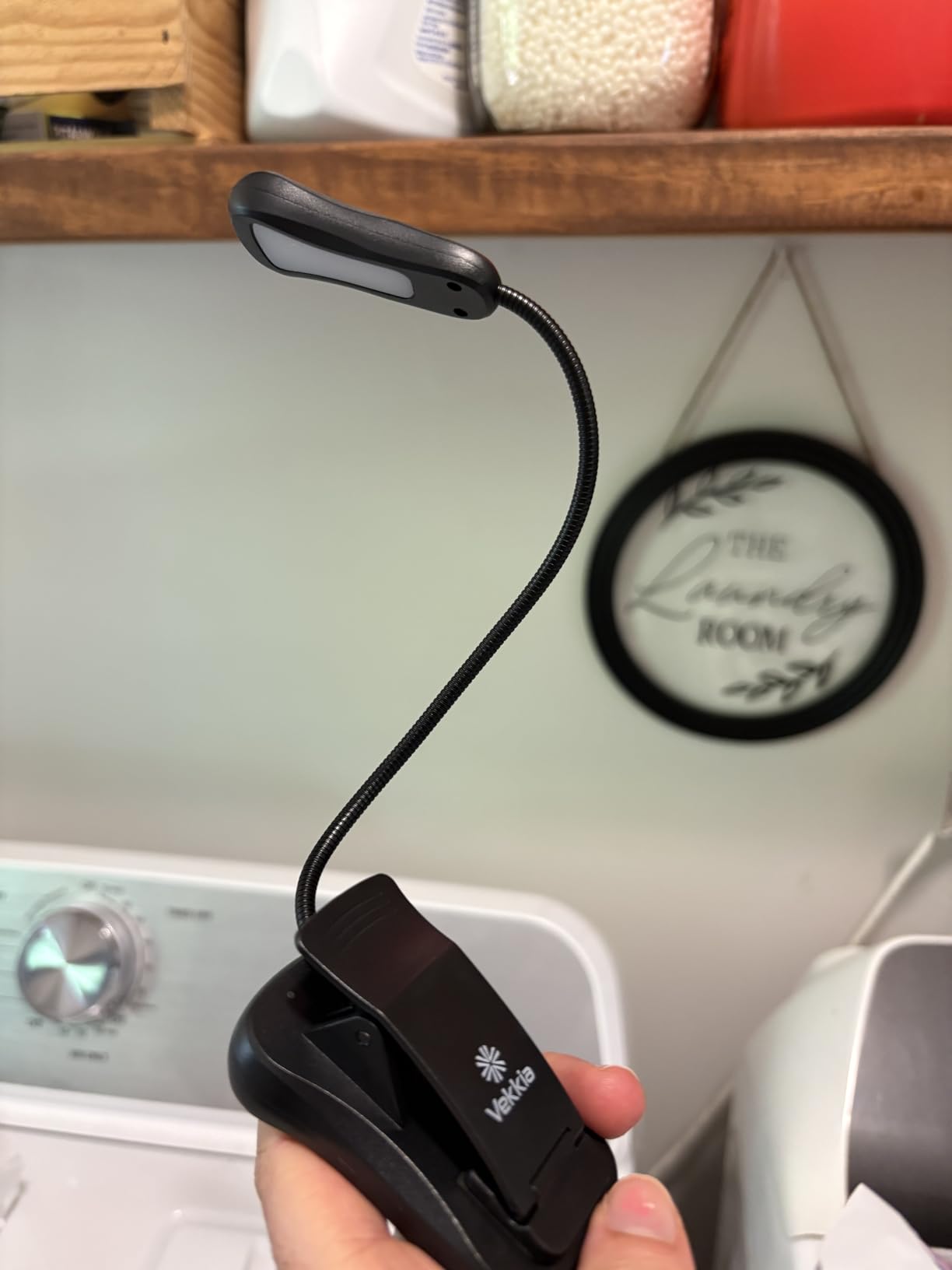Vekkia 3000K Warm LED Rechargeable Book Light | Easy for Eyes/Clip on Reading Lights for Books in Bed, Car & Travel, Lightweight Slim 2.1 oz/Great for Readers customer photo 1