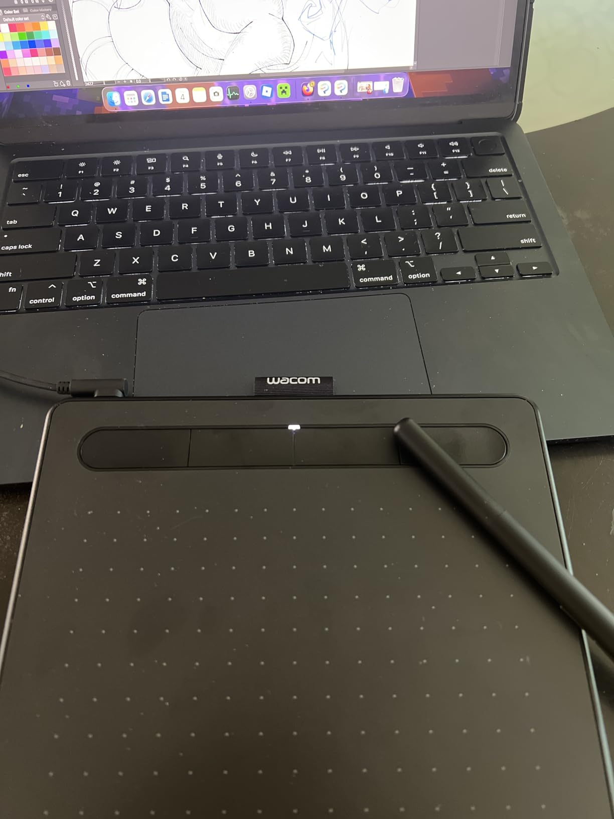 Wacom Intuos Small, Wired Graphic Drawing Tablet with Pen + Software | Battery-free pen, 4 ExpressKeys for shortcuts, works with Mac, Windows & Chromebook customer photo 1