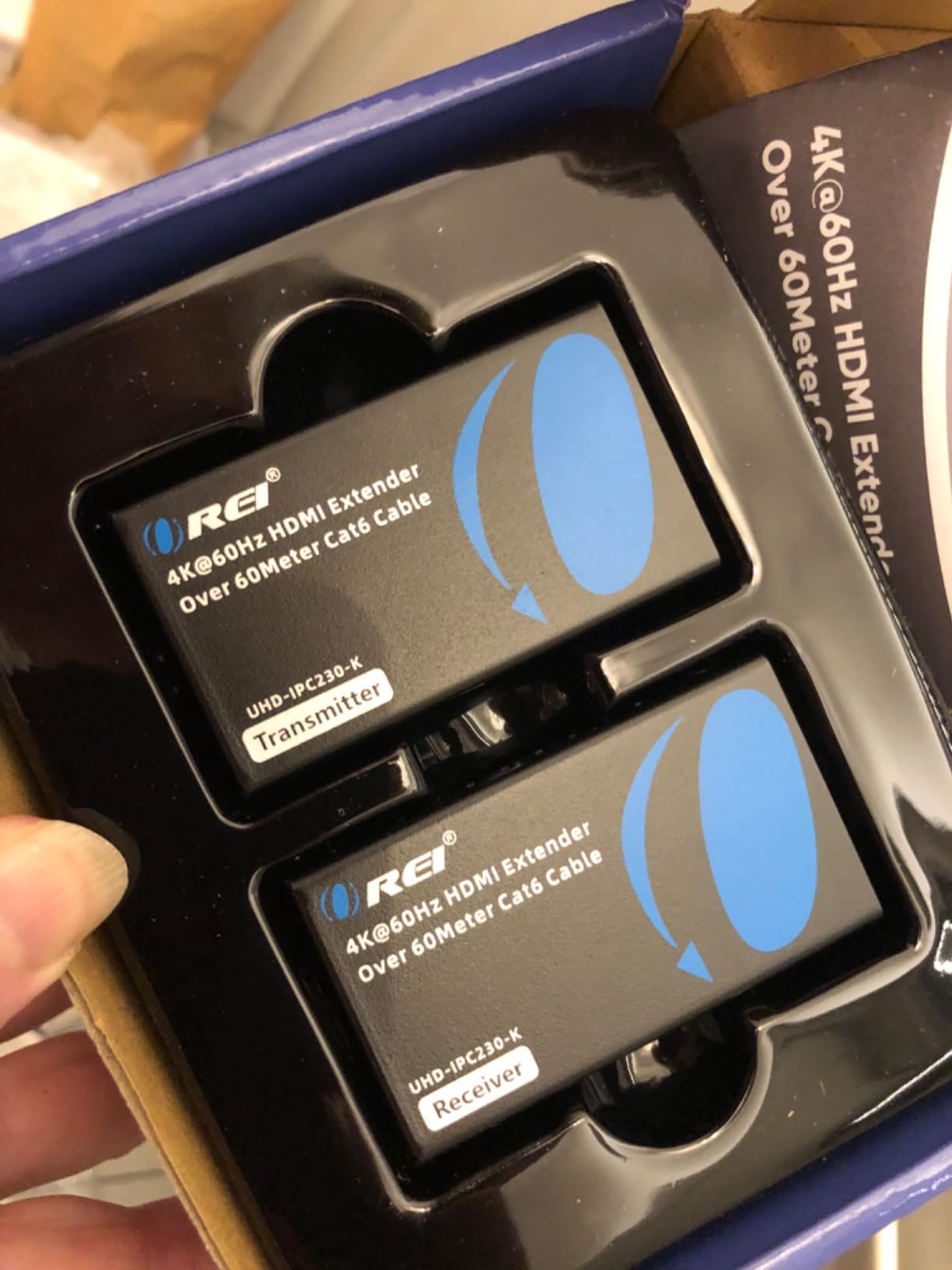 OREI HDMI Over Ethernet Extender via CAT6/7-4K@60Hz Up to 230 ft - HDMI 2.0 & HDCP 2.2 Compliant - 18Gbps Video Bandwidth with HDR 10 - Power Over Cable - 1 Year Warranty (UHD-IPC230-K) customer photo 2