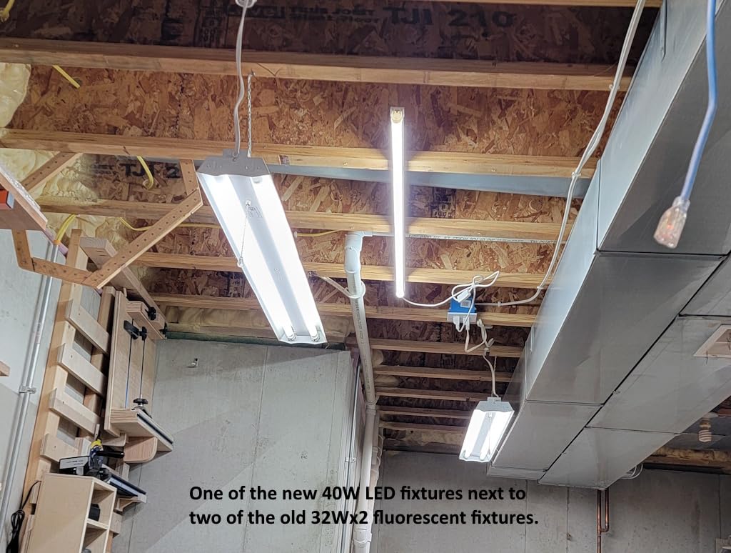 Barrina T8 LED Shop Lights 4FT, 40W 5500LM 5000K, 6 Pack, High Output Tube customer photo 2