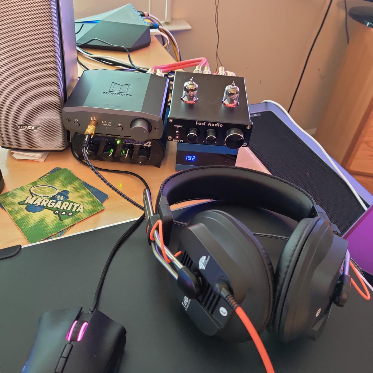 Monolith 133304 Liquid Spark Headphone Amplifier - by Alex Cavalli with RCA Input, Single 1/4 Output 1.3Watt@50R, 108Db customer photo 2