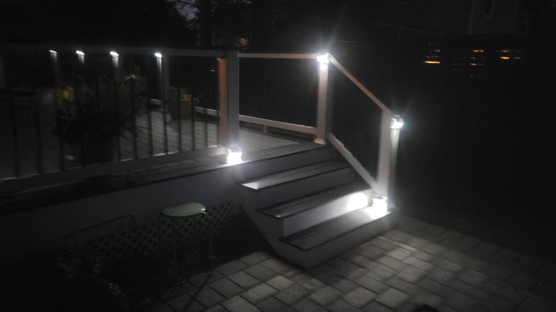 JSOT Solar Powered Lights Ideal for Step, Fence, Deck, Stair-Cool White-6P | Stainless Steel, Waterproof, Automatic Dusk to Dawn, Anti-Rust, Energy Efficient customer photo 1