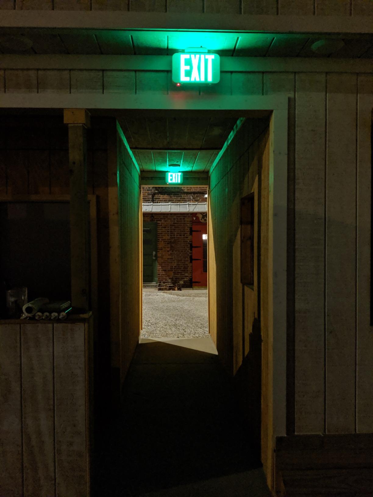 TORCHSTAR 2-Pack Red Letter LED Exit Sign with Battery Backup, White, Emergency Exit Light with Double Face, UL 924, AC 120/277V, Damp Location, Hardwired Exit Lights for Business Indoor customer photo 2