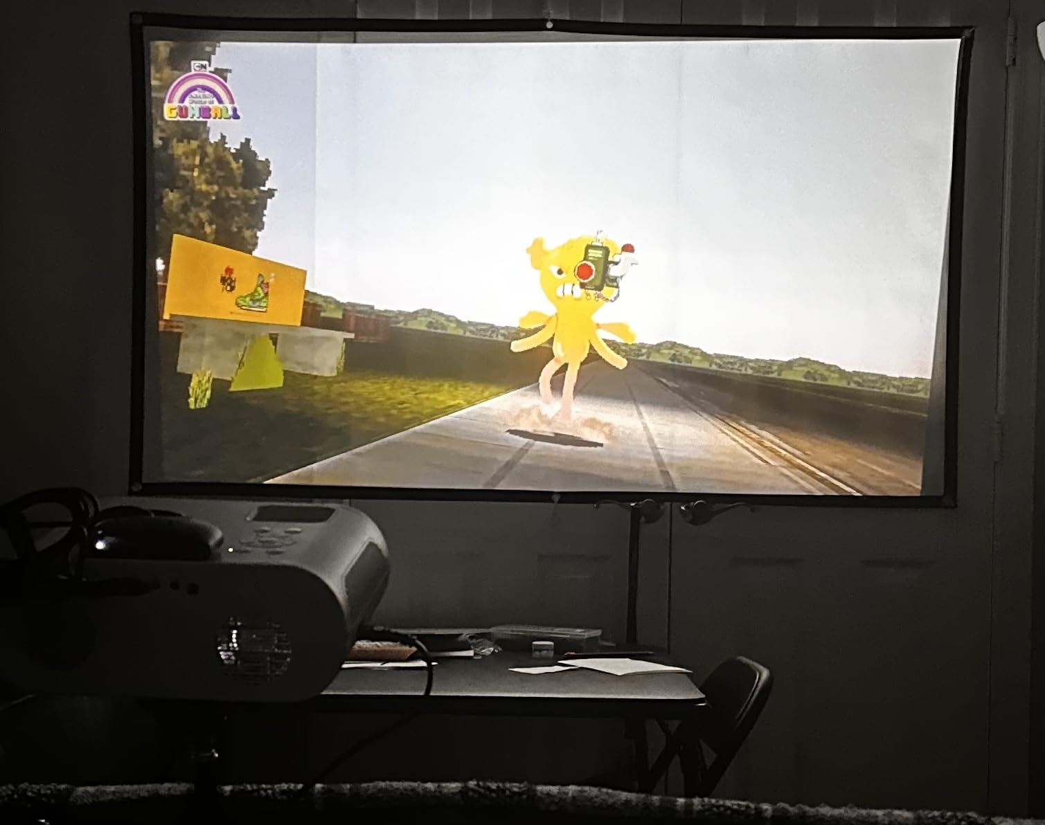 HOMPOW Projector, Electric Focus Native 1080P Full HD Bluetooth Projector with Speaker, Outdoor Portable Movie Mini Projector Compatible with Laptop, Smartphone, TV Stick, Xbox, PS5 customer photo 2