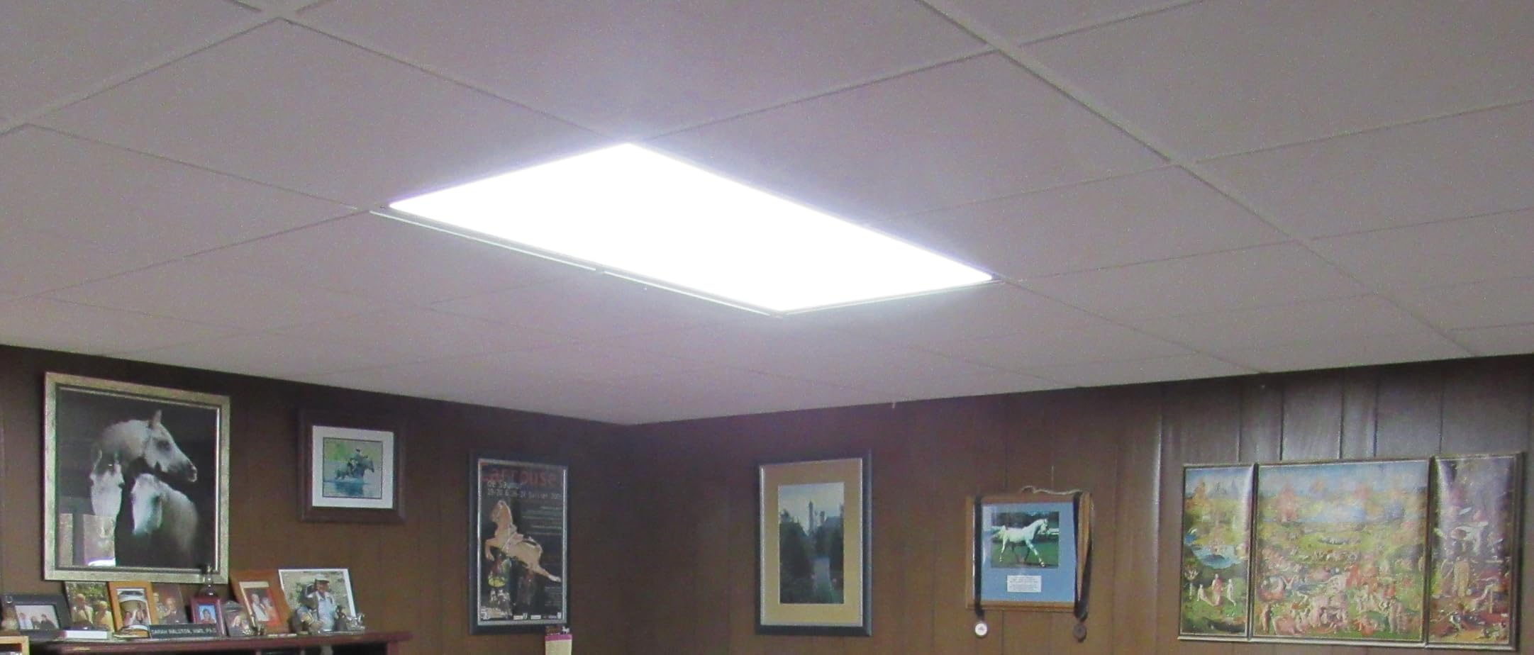 2x4 LED Flat Panel Light 4 Pack, 7800LM Drop Ceiling Fixture ETL, 0-10V Dimmable, 5000K LED Drop Ceiling Office Fixture LED Recessed Edge-Lit Fixture for Office Commercial Classroom Gym customer photo 2