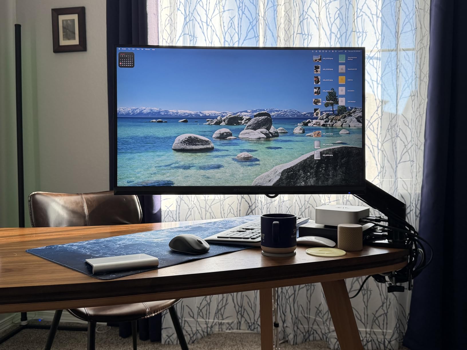 HUANUO FlowLift Single Monitor Mount, 13 to 32 Inch Monitor Arm, Adjustable Monitor Stand, VESA Mount with Clamp and Grommet Base - Fits 4.4 to 19.8lbs LCD Computer Monitors customer photo 1