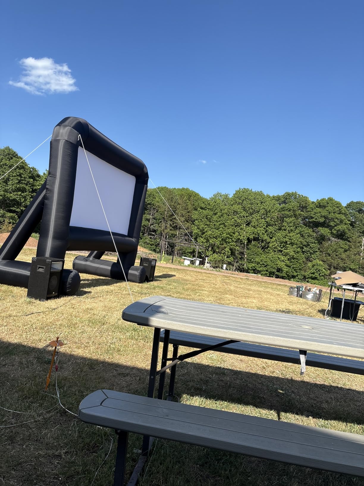 OUTTOY Inflatable/Blow Up Projection Screen with Quiet Fan and Storage Bag, Easy Set up, Mega for Outdoor, Backyard Movie Night, Theme Parties, Celebrations-16FT customer photo 2