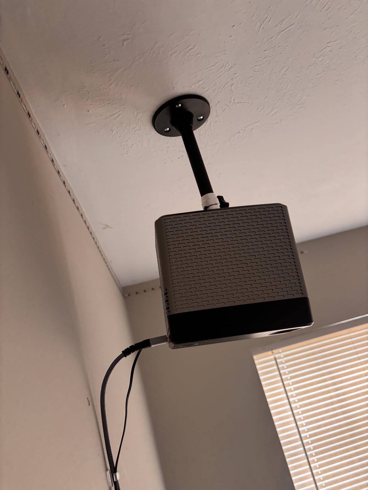 Mini Ceiling Wall Projector Mount Stand Compatible with QKK, DR.J, DBPOWER, Anker, VANKYO, AAXA, Jinhoo, PVO, TMY, AuKing and Most Other Mini Projector (175mm, Black) customer photo 2