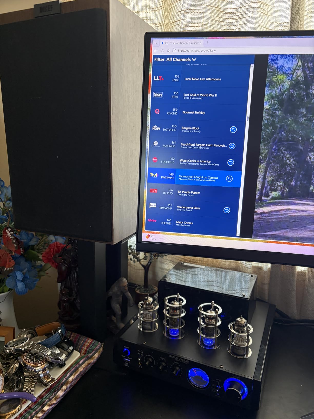 Rockville BluTube LED 70W Tube Amplifier Home Theater Stereo Receiver with Bluetooth, HDMI & Optical, Black with Blue Lights - Perfect for Audiophile Music, Home Theater & Gaming | Home Audio, HDMI/Optical/Coaxial/USB/RCA Inputs, Sub Output, Headphone Output, VU Meter, Blue LED Tubes, 2-Band EQ customer photo 1