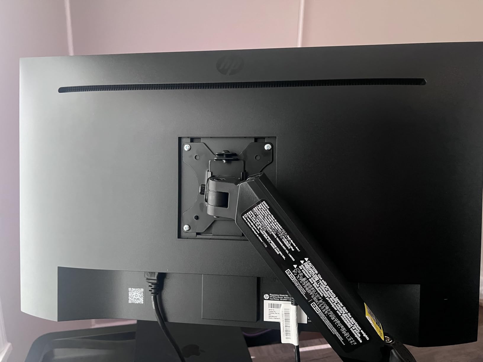 HP 24mh FHD Monitor - Computer Monitor with 23.8-Inch IPS Display (1080p) - Built-in Speakers and VESA Mounting - Height/Tilt Adjustment for Ergonomic Viewing - HDMI and DisplayPort customer photo 2