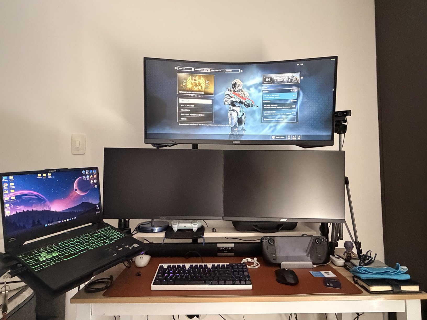 Samsung 34' Odyssey G5 Ultra-Wide Gaming Monitor with 1000R Curved Screen, 165Hz, 1ms, FreeSync Premium, Large Display, Eye Comfort, Multiple Ports, WQHD, LC34G55TWWNXZA, Black customer photo 2