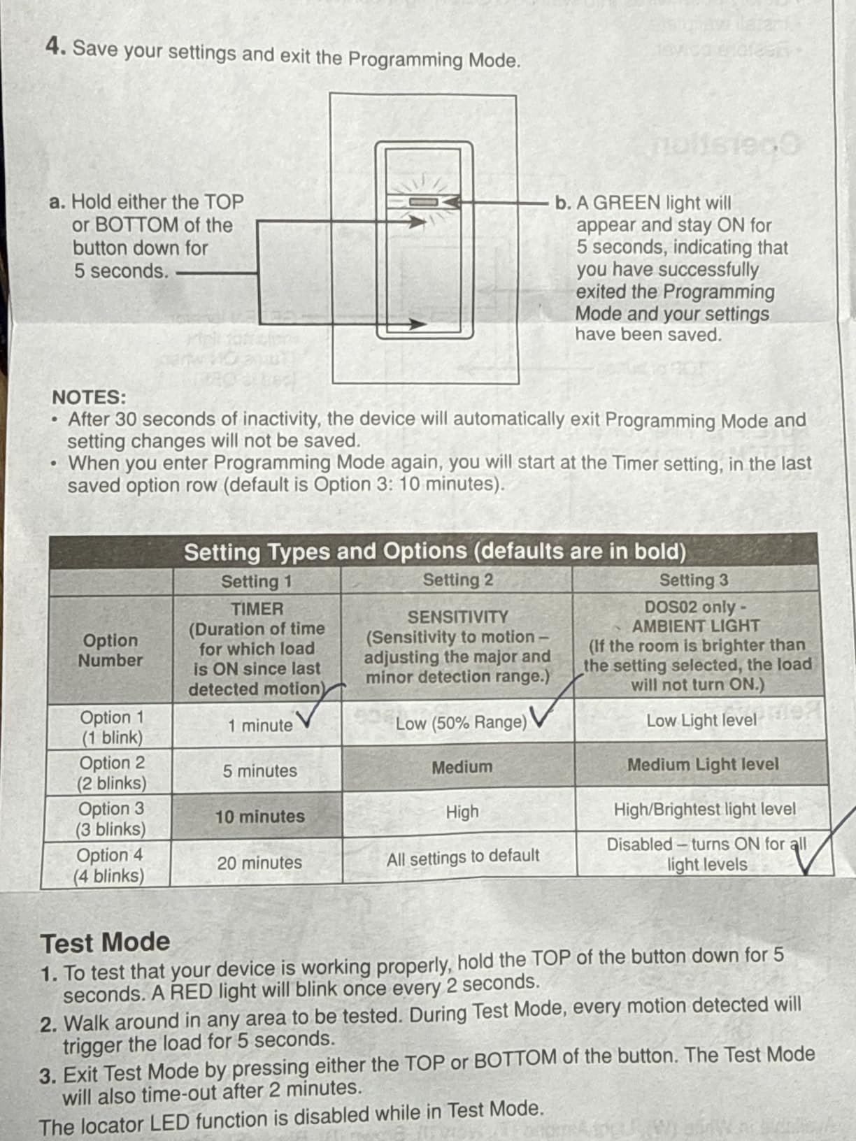 Leviton Motion Sensor Light Switch, Motion Activated, Auto-On/Auto-Off or Manual-On, 2A, No Neutral Wire Required, Single Pole, DOS02-LW, White customer photo 2