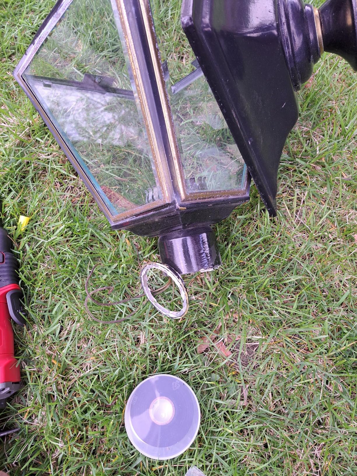 Windben Outdoor Post Light, Waterproof Cast Aluminium Lamp Post Light Fixture, Post Lantern with Pier Mount Base, Matte Black, 16.5in, Suitable for Garden, Yard, Driveway, etc customer photo 1