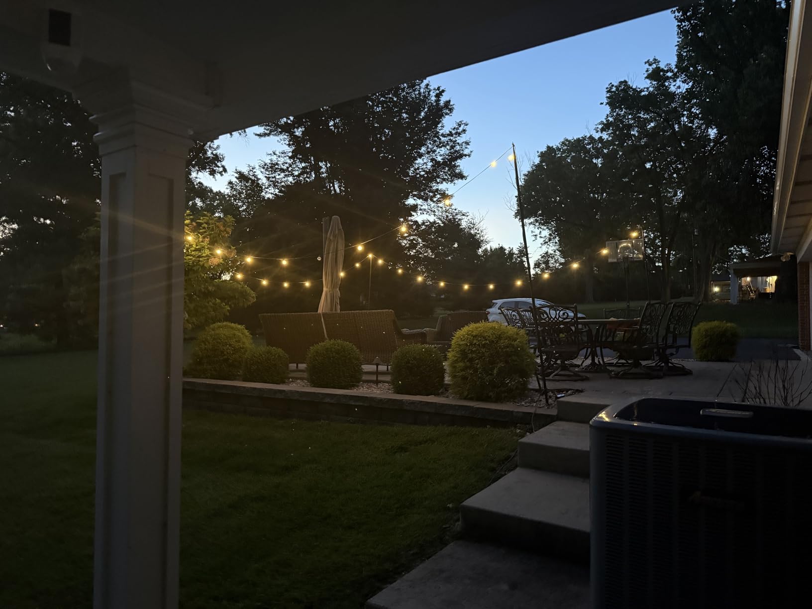 XMCOSY+ Outdoor String Lights, Smart Patio Lights 100Ft Dimmable Outdoor Lights Warm White, 50 G40 LED Bulbs, WiFi String Lights for Outside, Work with Alexa, APP Control, Waterproof Extendable customer photo 2