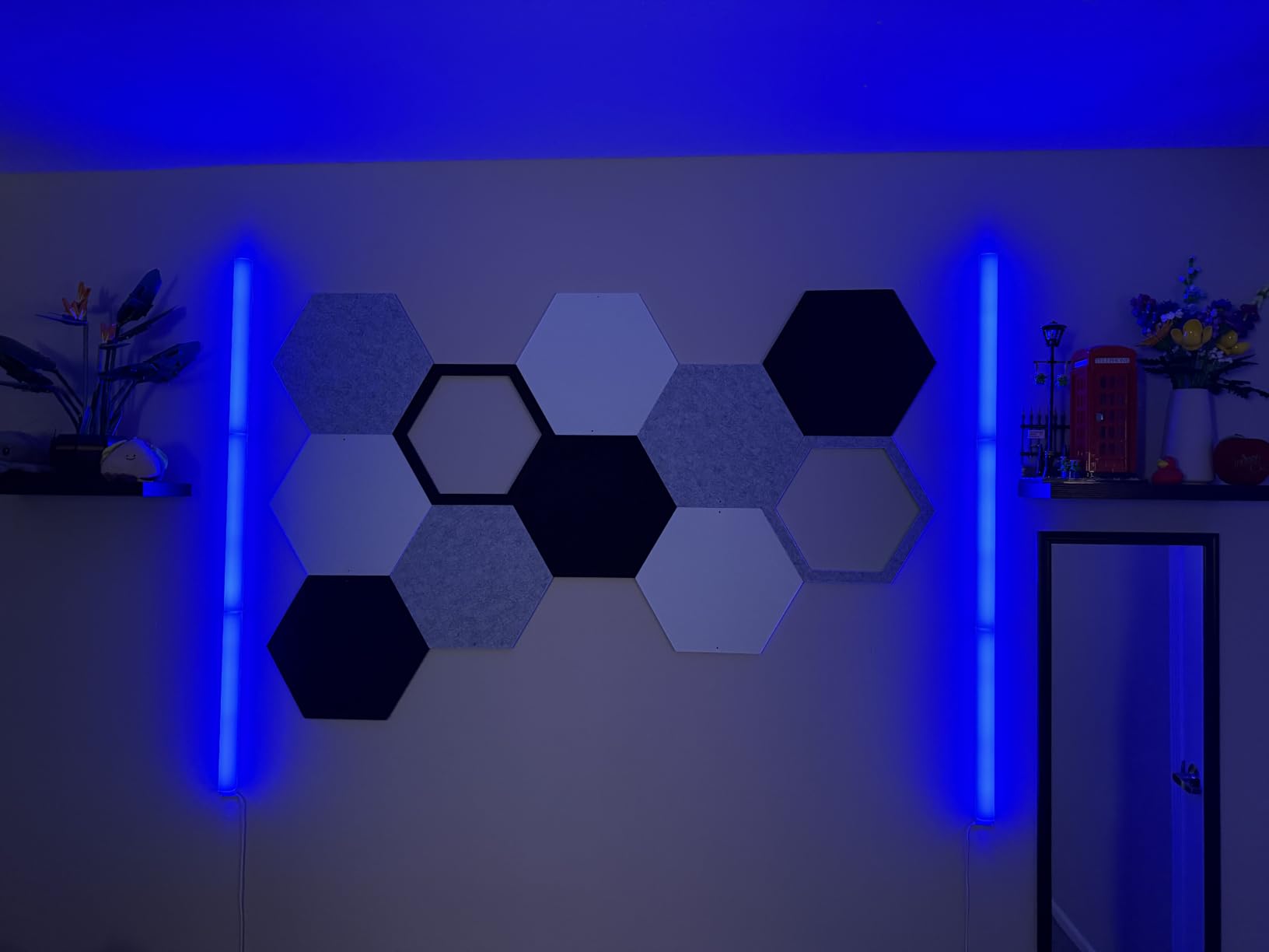 Govee Glide Wall Lights, RGBIC LED Light, Smart Gaming Light Compatible with SmartThings, RGB Lights Bar, LED Wall Lights for Bedroom, 2 Panels Set (3 Sections/Panel), Not Flexible customer photo 1