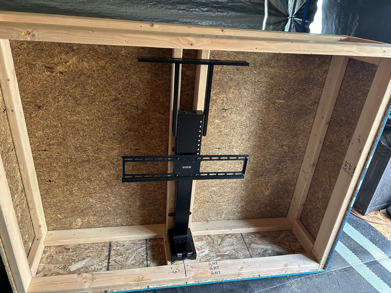 VIVO Motorized TV Stand for 32 to 65 inch Screens, Vertical Lift Television Stand with Remote Control, Compact TV Mount Bracket, MOUNT-E-UP65A customer photo 2