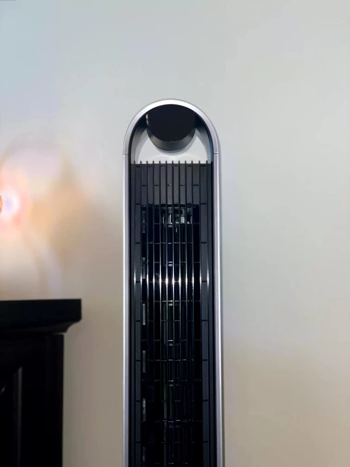 DREO Smart Tower Fan for Bedroom, 120° Oscillating Fan, 28ft/s Velocity Bladeless Standing Fan with 12 Speeds, 4 Modes, 12H Timer Cooling Fans for Home, Living Room, App & Alexa Control customer photo 1