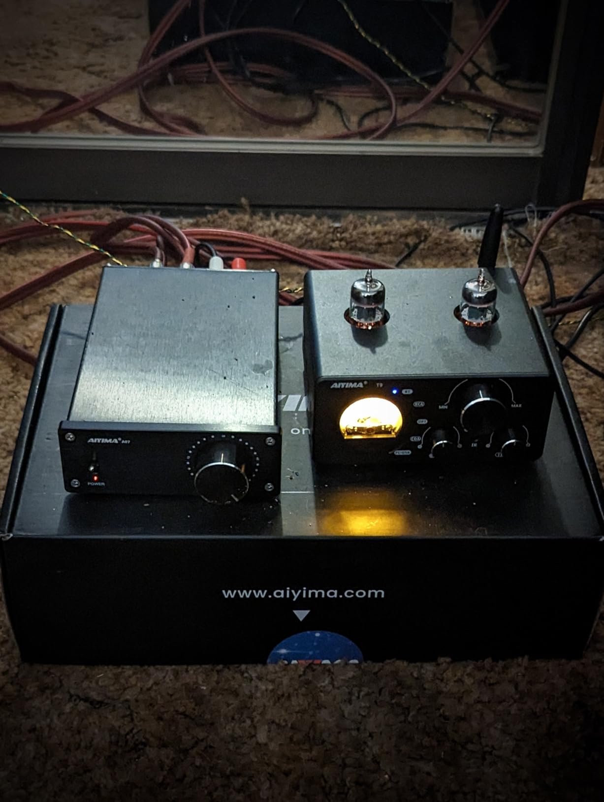 AIYIMA T9 200W Bluetooth Amplifier HiFi Digital Class D Power Amp 2.0/2.1 Channel Vacuum Tube DAC Amp with VU Meter & Bass Treble Bluetooth Coaxial Optical PC-USB inputs customer photo 2