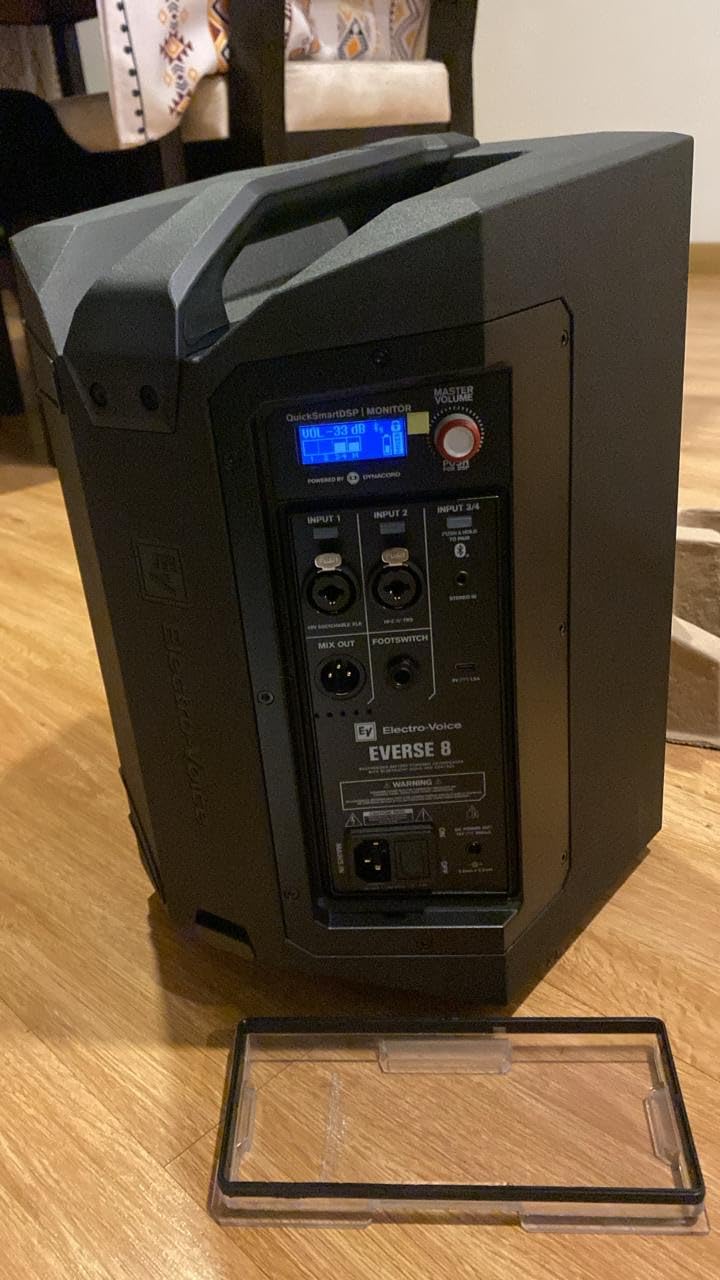 Electro-Voice Everse 8 8 Battery Powered Weatherized Pa Speaker (Black) | 8 2-Way Battery PA, 6 Plus Hrs/12 Plus Hrs, Bluetooth TWS and Quicksmart App, IP43 Weatherized, 12V DC Output customer photo 1