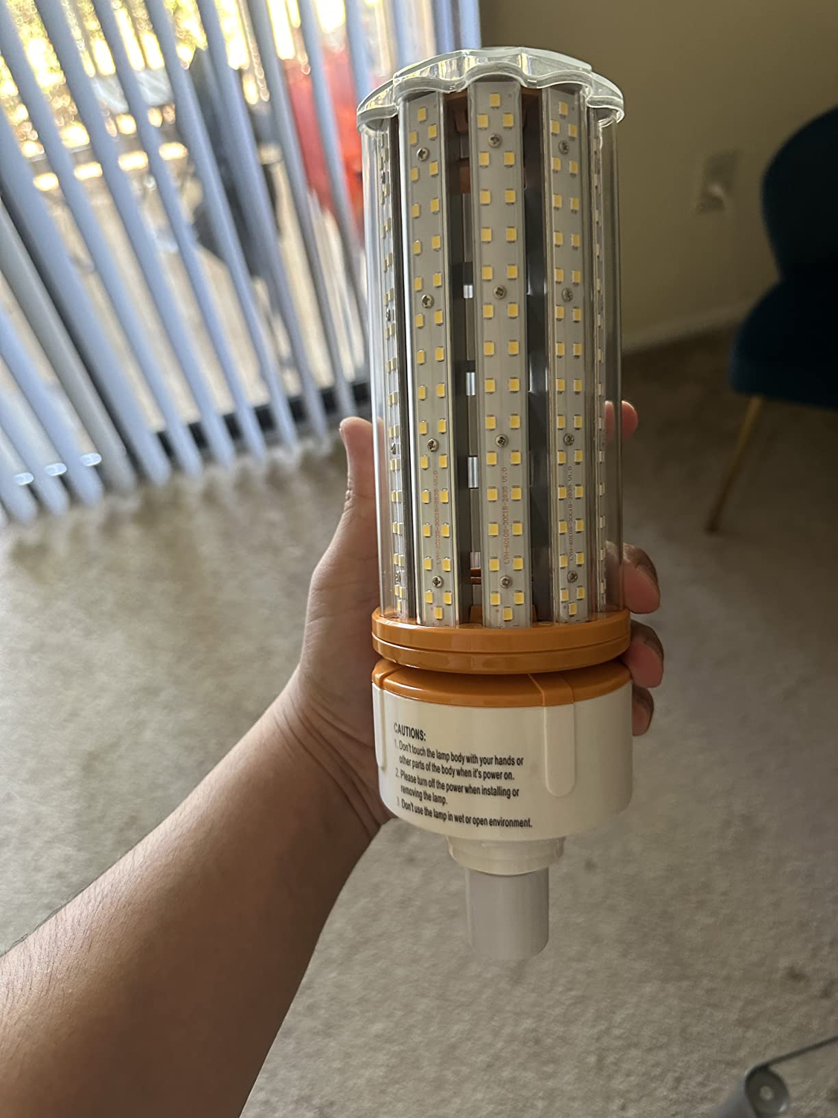 1000W Equivalent LED Corn Bulb, Led Corn light bulbs 15000 Lumen 5000K Daylight White Lamp,E26/E39 Medium Mogul Base,2-Pack 100W Large Area Lights For Outdoor Indoor Garage Warehouse High Bay Lighting customer photo 2