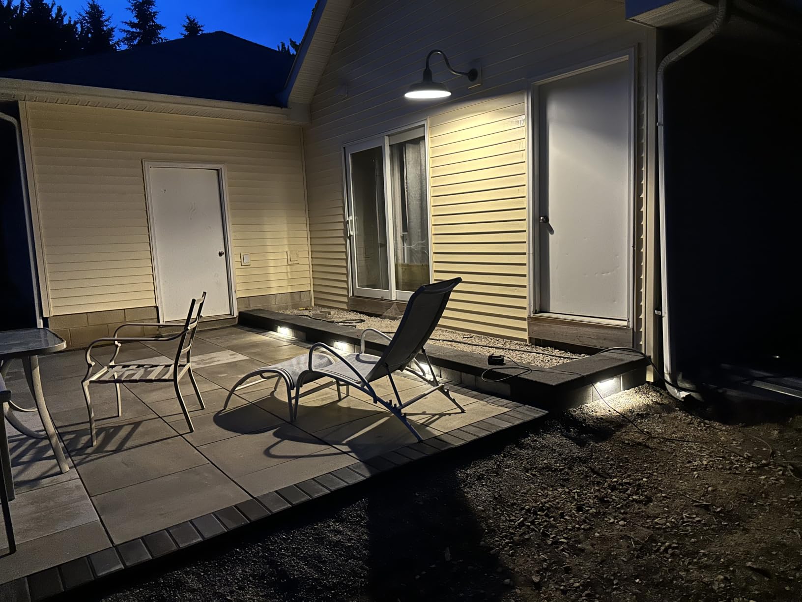 5W Retaining Wall Lights, 7 inch LED Hardscape Lighting Low Voltage Landscape Paver Lights 12V 24V Step Lights Outdoor IP66 Waterproof 3000K Soft White Stair Deck Lighting (8 Pack+Connectors) customer photo 1