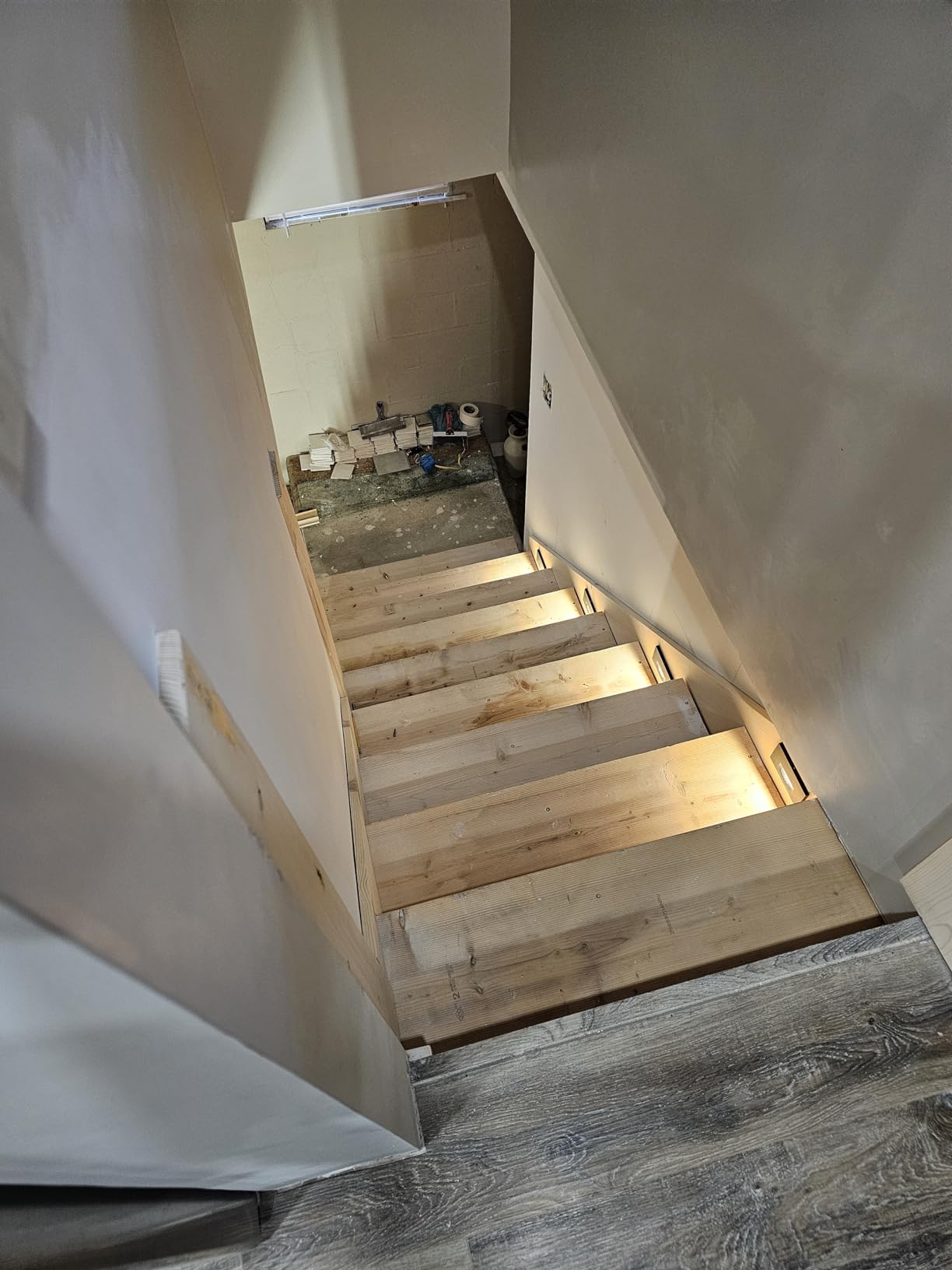 ASD LED Recessed Step Light Fixture, Outdoor & Indoor Stair Tread Lighting | 3CCT, Dimmable, Waterproof, ETL Listed | 3W 120LM 3000K-5000K 120V | Staircase Hardwired Illumination | White, 4 Pack customer photo 2