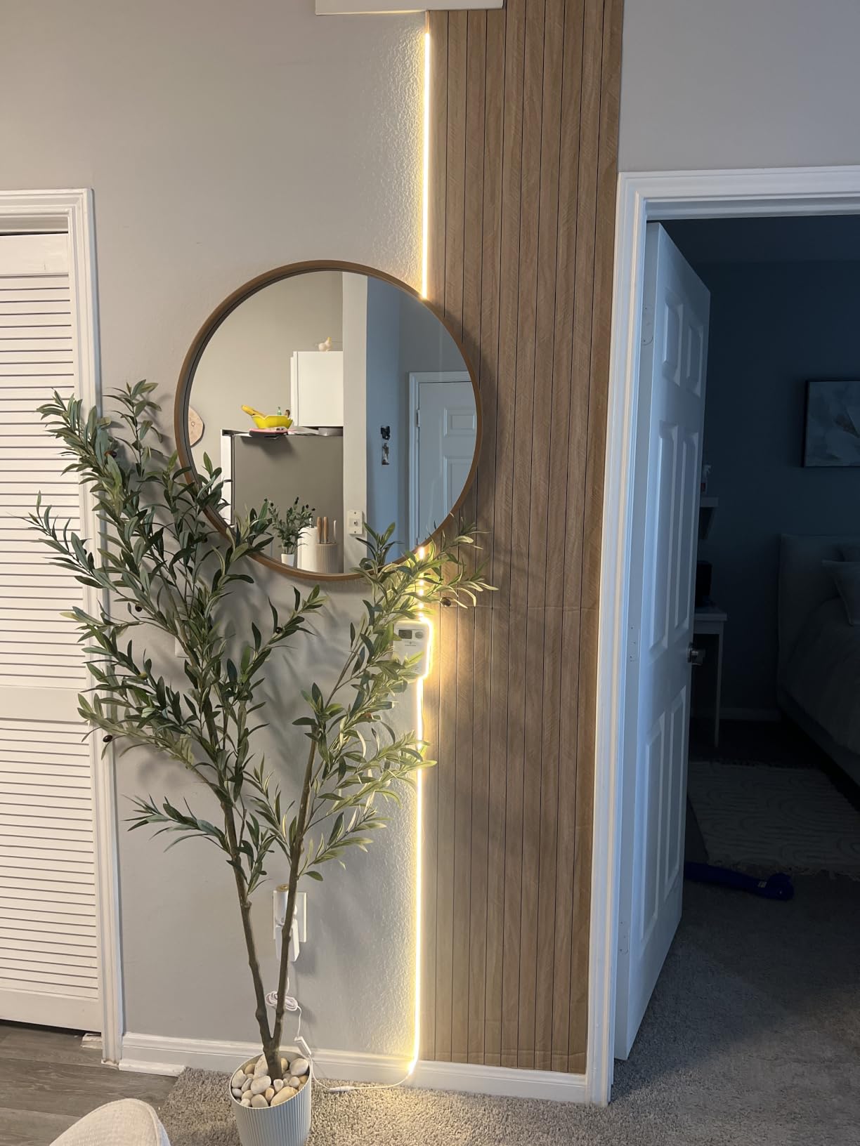 PAUTIX COB LED Strip Light, LED Lights 16.4ft, UL Listed Warm White 2700K Dotless Strip Lights, CRI93+ Super Bright Dimmable 24V Flexible Tape Light with RF Remote, for Cabinets, Kitchen Office Lighting customer photo 2