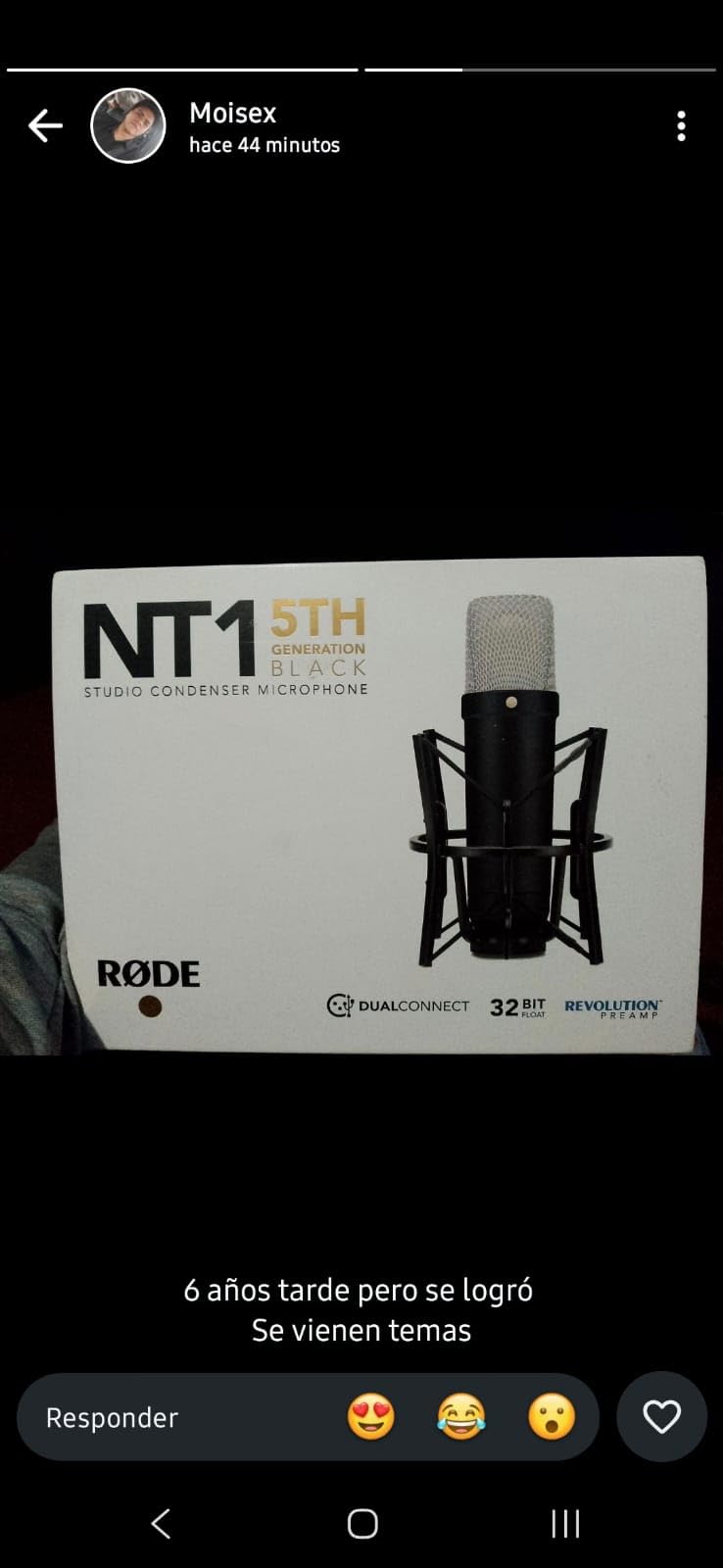 RØDE NT1 5th Gen Large-Diaphragm Studio Condenser Microphone - XLR & USB Outputs - Shock Mount & Pop Filter Included - Music Production, Vocal Recording, Podcasting - Black customer photo 1