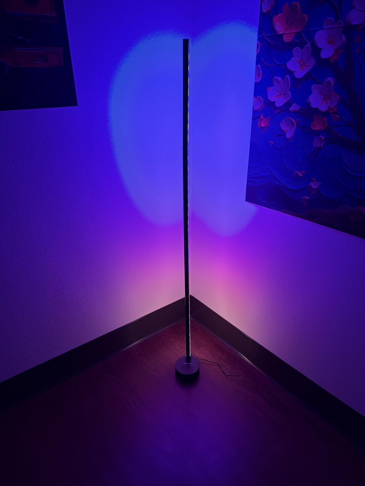 Miortior Corner Floor Lamp - Smart RGB LED Corner Lamp with App and Remote Control, 16 Million Colors & 68+ Scene, Music Sync, Timer Setting - Ideal for Gaming Rooms customer photo 1