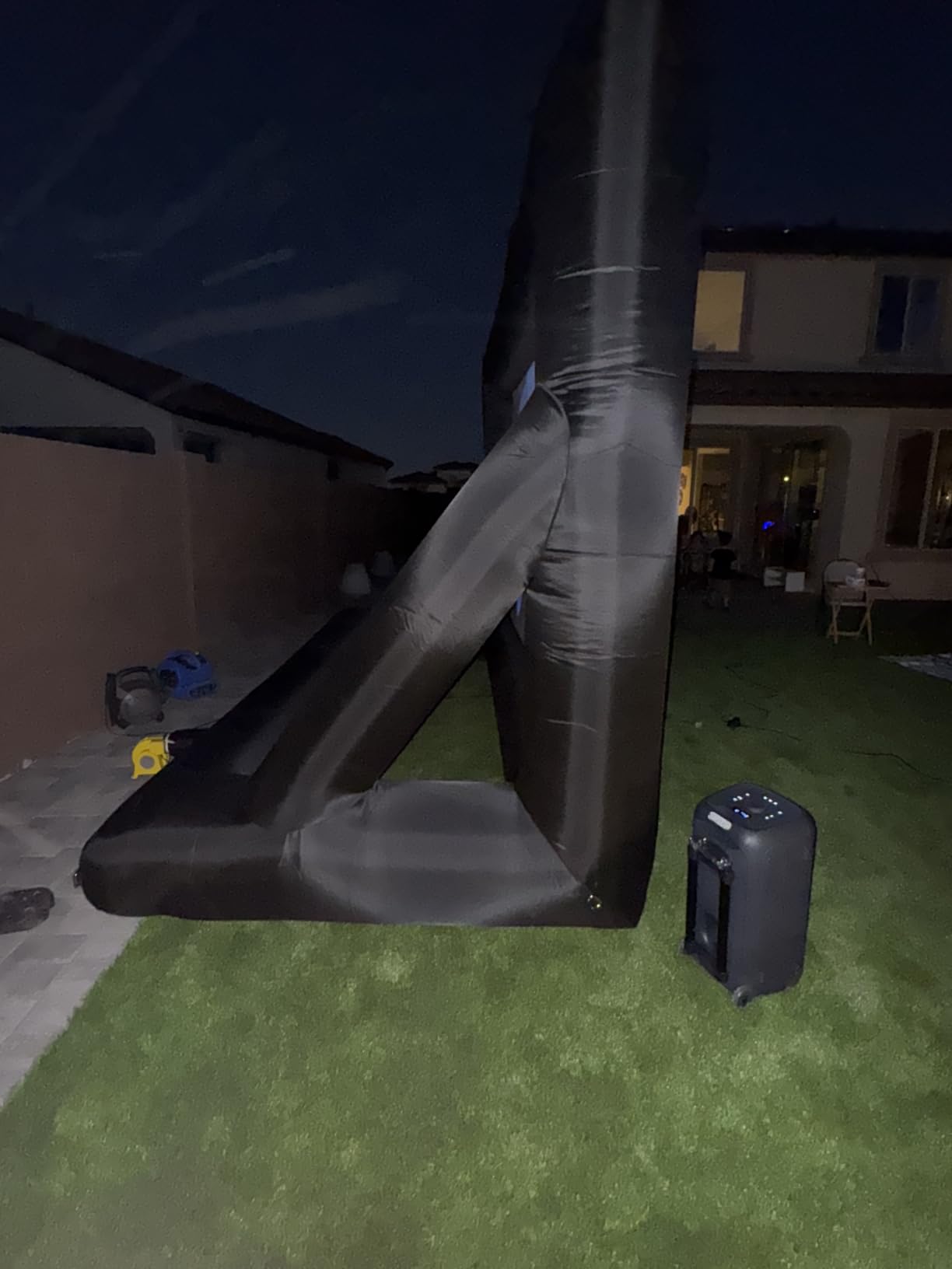 Inflatable Projector Screen, 24FT Blow Up Movie Screen Outdoor Projector, Easy Set Up One-Piece Design Front & Rear Projection with Air Blower for Outside Backyard Family Movie Night Pool Party customer photo 2