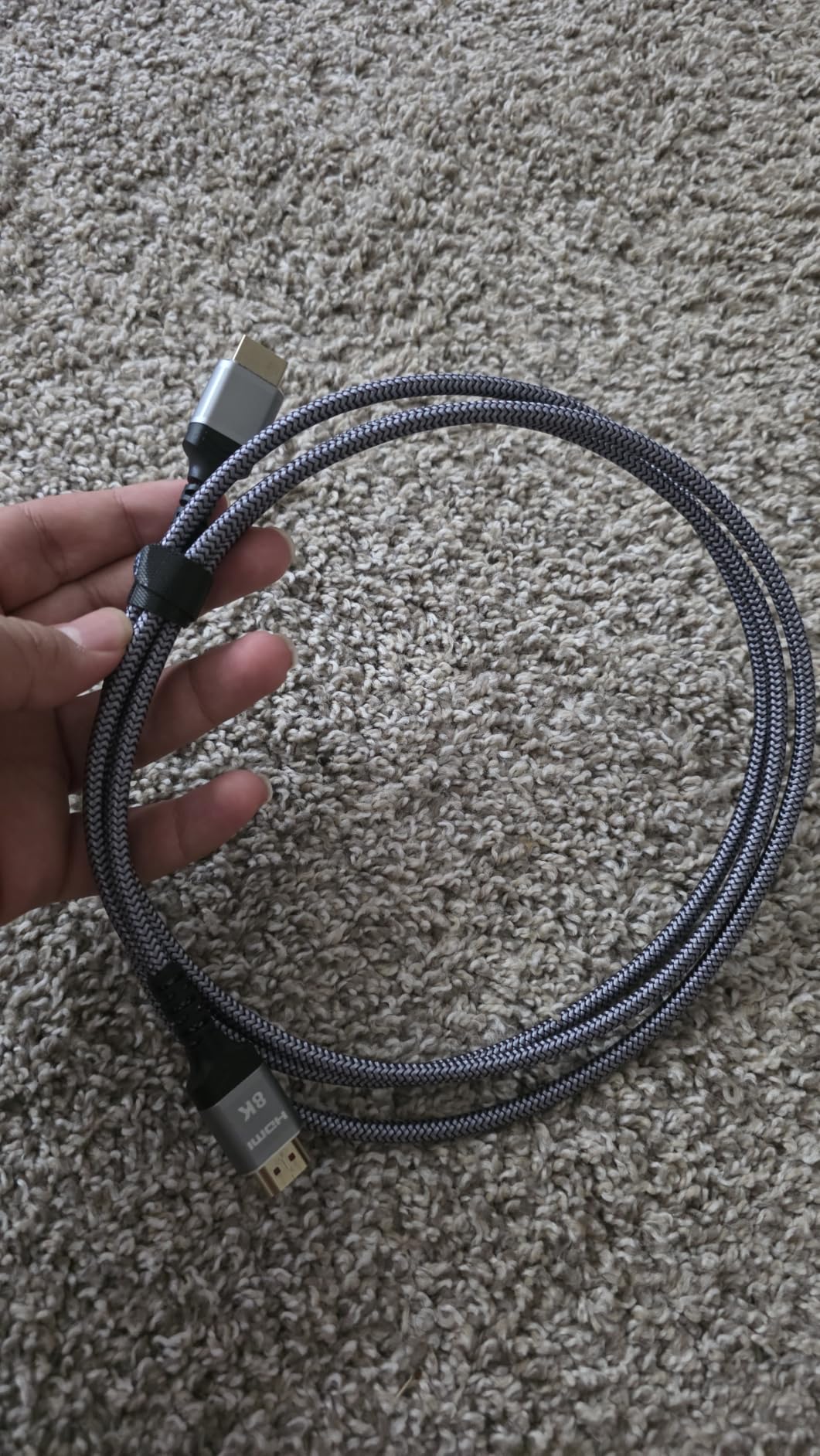 Highwings Long 8K HDMI Cable 25FT 48Gbps, 2.1 High Speed Gaming Cord | 4K@120Hz 8K@60Hz RTX 3090 eARC 3D, Heavy Duty, Braided, Compatible for PS5, UHD TV and Blu-ray Player customer photo 1
