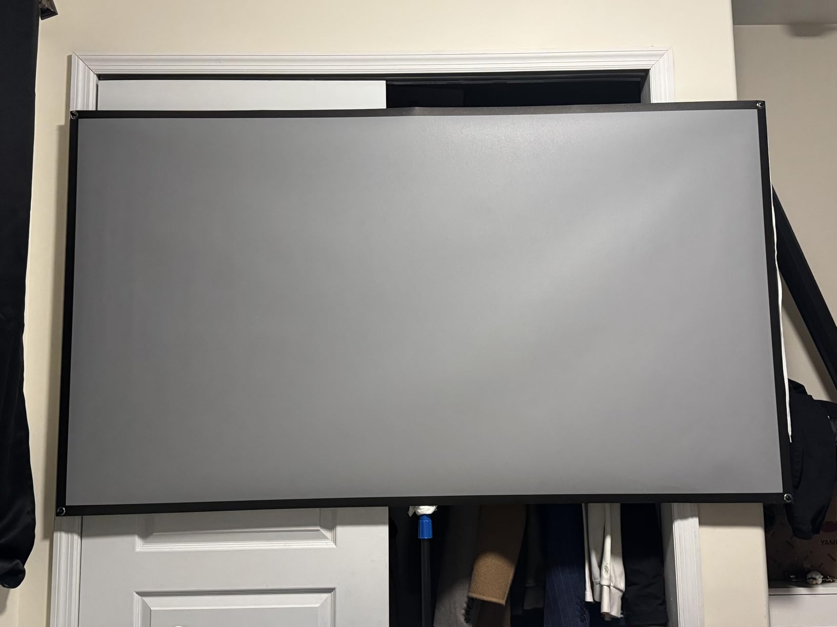 Projector Screen with Stand, 80 Inch Portable Projector Screen Outdoor Indoor, 1.5 Gain ALR Projection Screen, Anti Light, 4K Ultra HD 16:9 customer photo 1