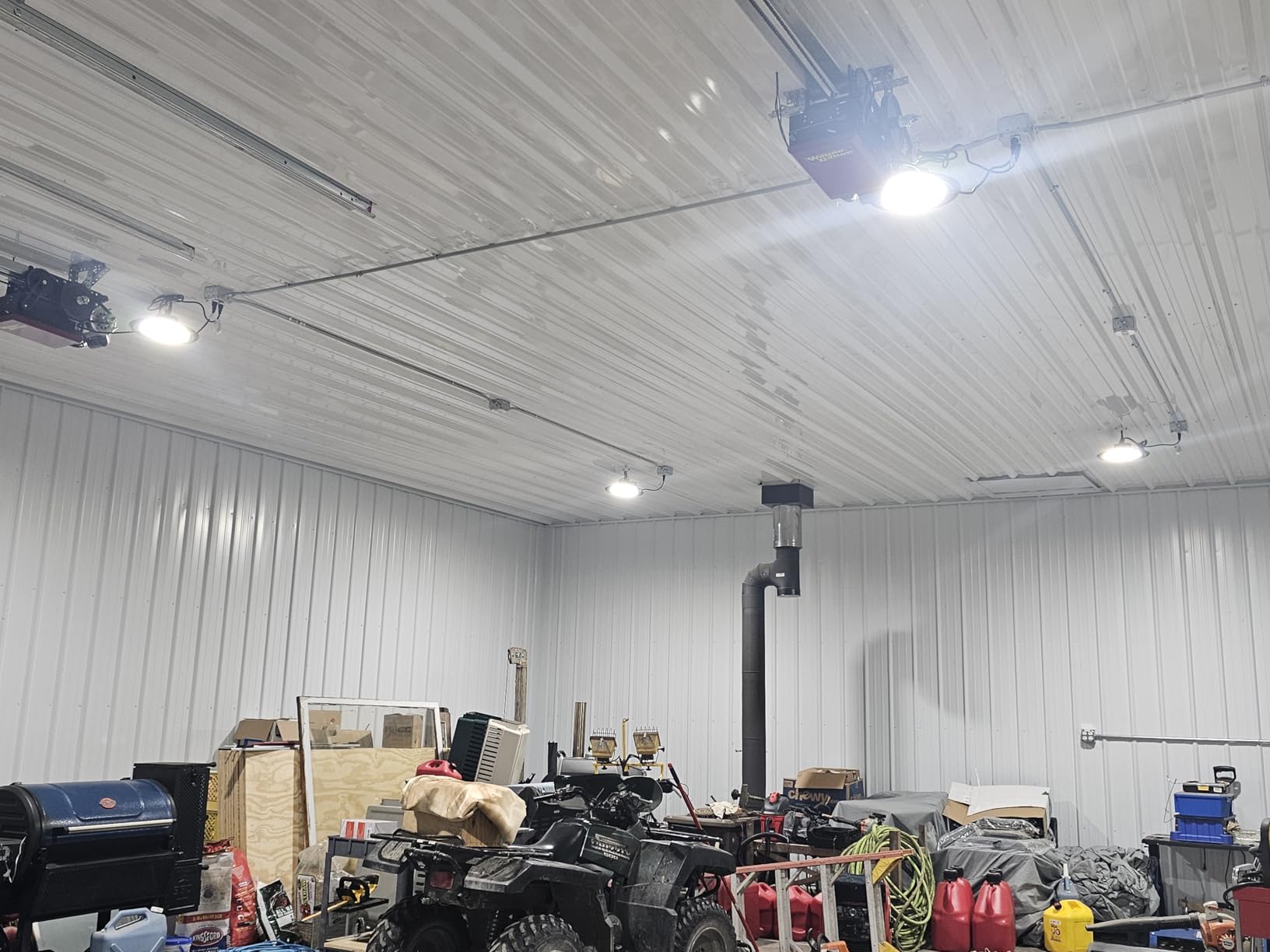 LED High Bay Light Super Bright Dimmable AC100-277V 240W 36000LM 5000K DLC/ETL Listed Lights 6ft with US Plug High Bay LED Light Warehouse Shop Barn Garage (4 Pack) customer photo 1