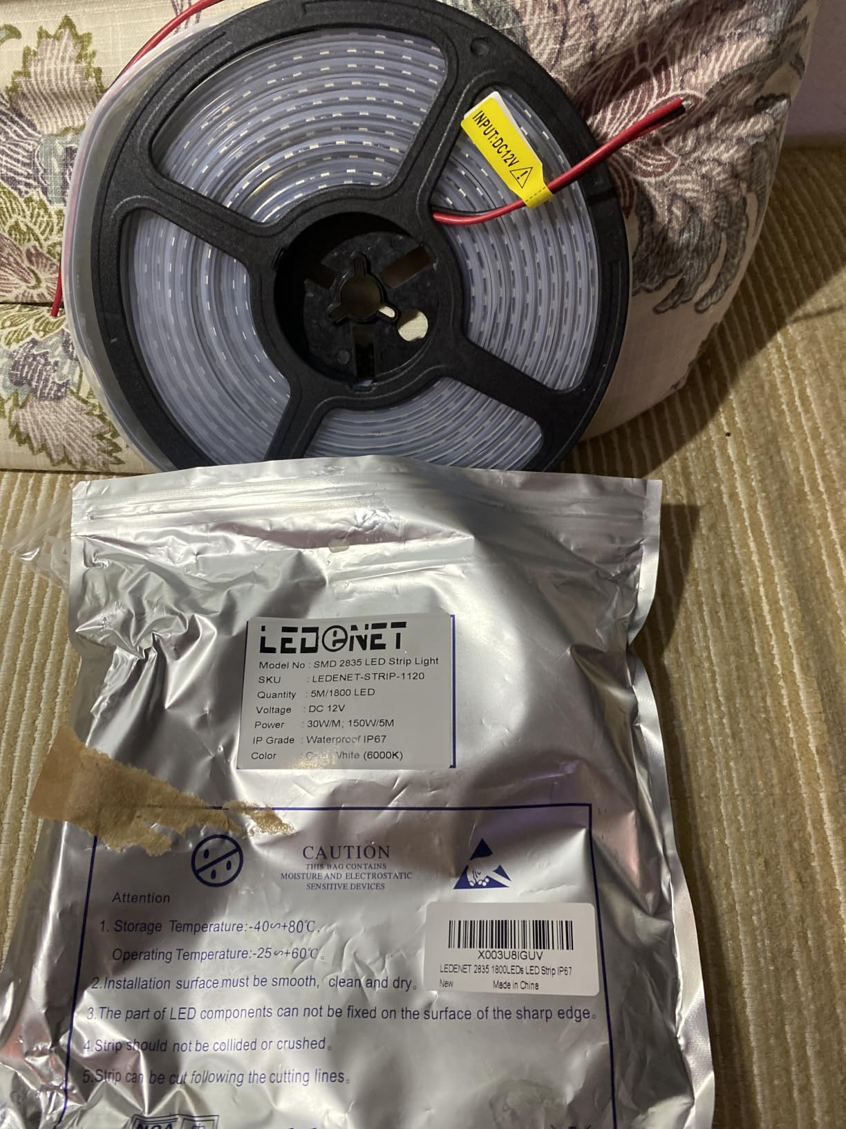 LEDENET 16.4Ft Triple Row LED Strip Lights, Daylight White 6000K DC12V IP67 Super Bright 1800LEDs Dimmable Flexible Truck LED Tape Lights, Outdoor Waterproof IP67 Wheel Frame Light Strips (No Adapter) customer photo 2