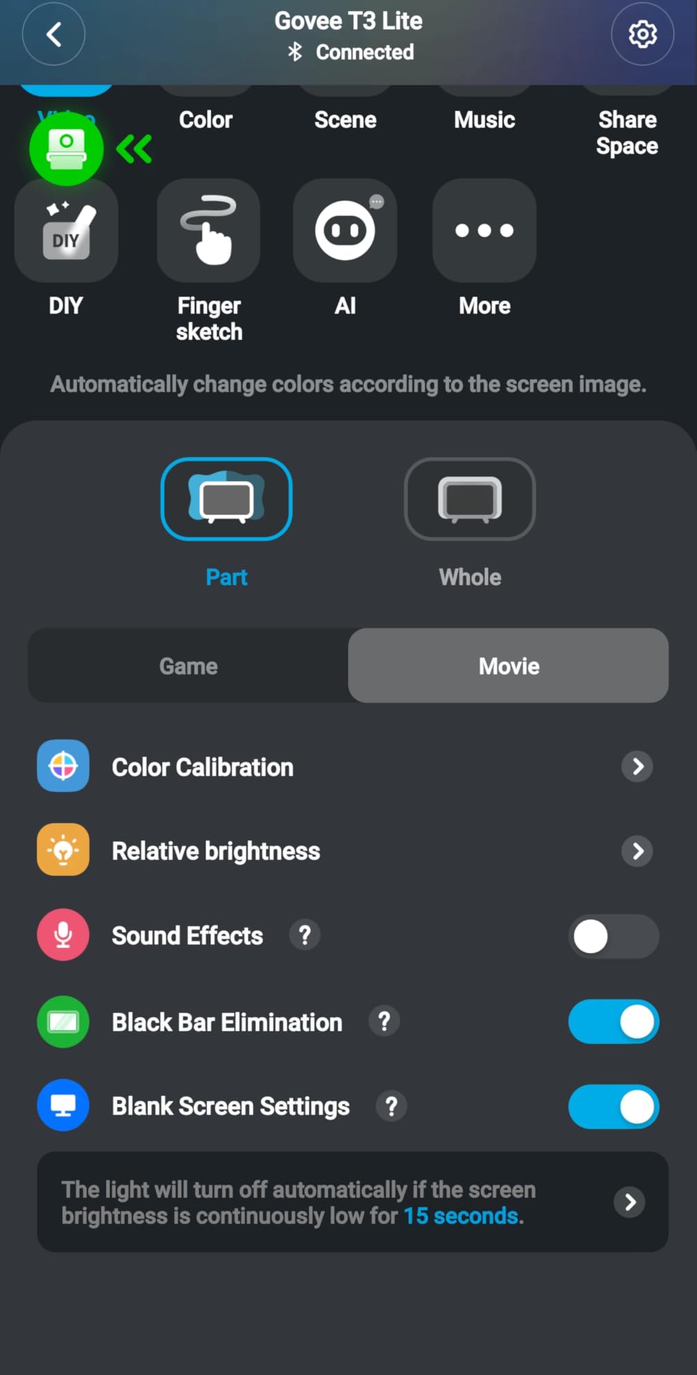 Govee TV Backlight 3 Lite with Fish-Eye Correction Function Sync to 55-65 Inch TVs, 11.8ft RGBICW Wi-Fi LED Strip Lights with Camera, 4 Colors in 1 Lamp Bead, Voice and APP Control, Adapter customer photo 1