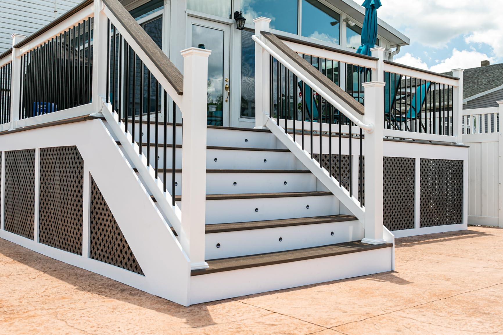 GKOLED 12 Pack Recessed Low Voltage Mini Size LED Step Riser Light, Halfmoon Landscape Lighting for Outdoor Deck Stair Railing Post, 12V 3000K Die-cast Aluminum, White customer photo 1