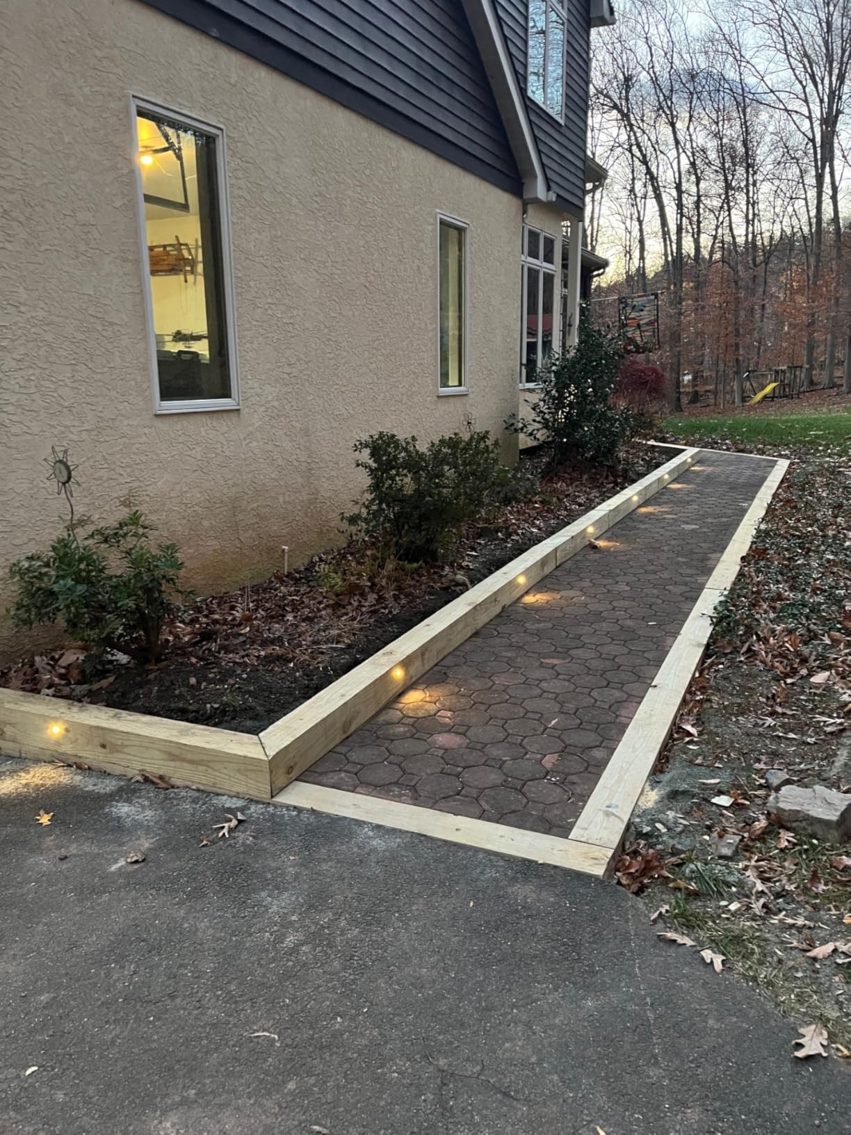 GKOLED 12 Pack Recessed Low Voltage Mini Size LED Step Riser Light, Halfmoon Landscape Lighting for Outdoor Deck Stair Railing Post, 12V 3000K Die-cast Aluminum, White customer photo 2