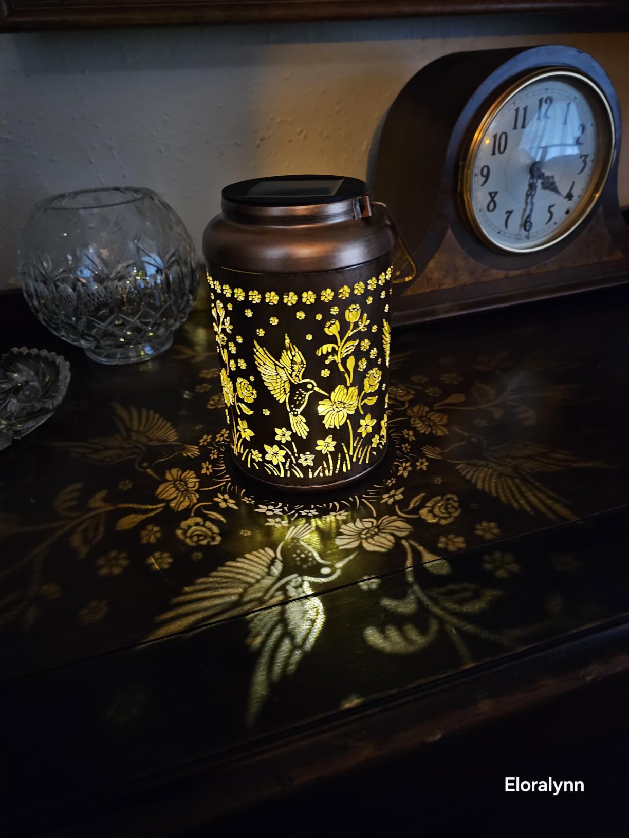 Solar Lanterns Outdoor Waterproof Hummingbird Garden Decor Gifts for Women Mom Grandma Hanging Solar Lights Metal Solar Decoration Outside for Yard, Patio, Backyard, Porch | Hanging Solar Lights Gifts for Mom Grandma Metal Solar Decoration Outside for Yard, Patio, Backyard, Porch customer photo 2