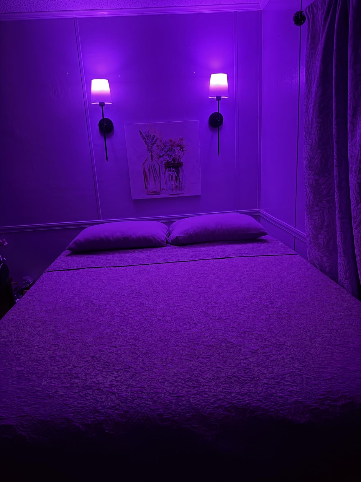 NIORSUN Battery Operated Wall Sconce Set of 2, Gold Rechargeable Wall Lights with 10400mAh Dimmable Bulbs and Remote, 10 Colors Wireless Wall Lamps for Bedroom Living Room Hallway Decor customer photo 1