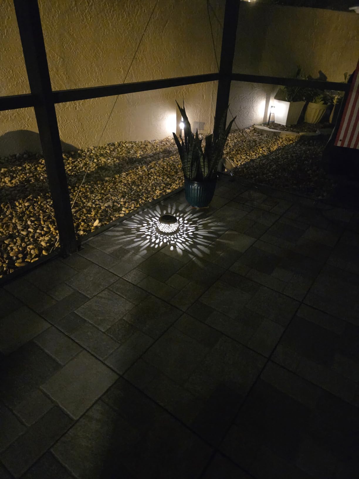Solar Lanterns Waterproof Outdoor Decor: 2 Pack Hollow Out Retro Metal Solar Lights - Unique Gardening Gifts for Women Mom - Outside Garden Yard Patio Porch Tabletop Decorations 2 Lighting Colors customer photo 2