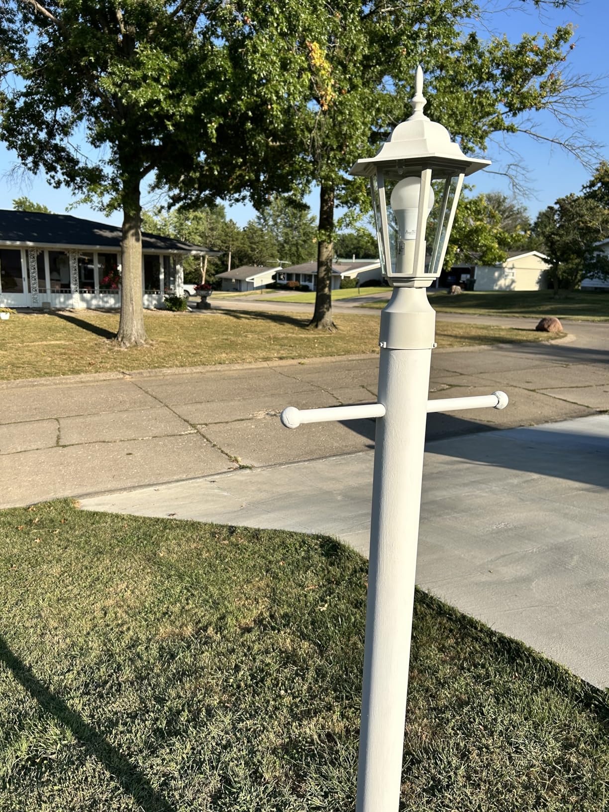 WISBEAM 2 Packs Outdoor Post Light, Pole Lantern, E26 Base 60W Max, Aluminum Housing Plus Glass, Wet Location Rated, ETL Qualified, Bulbs not Included, Black customer photo 2