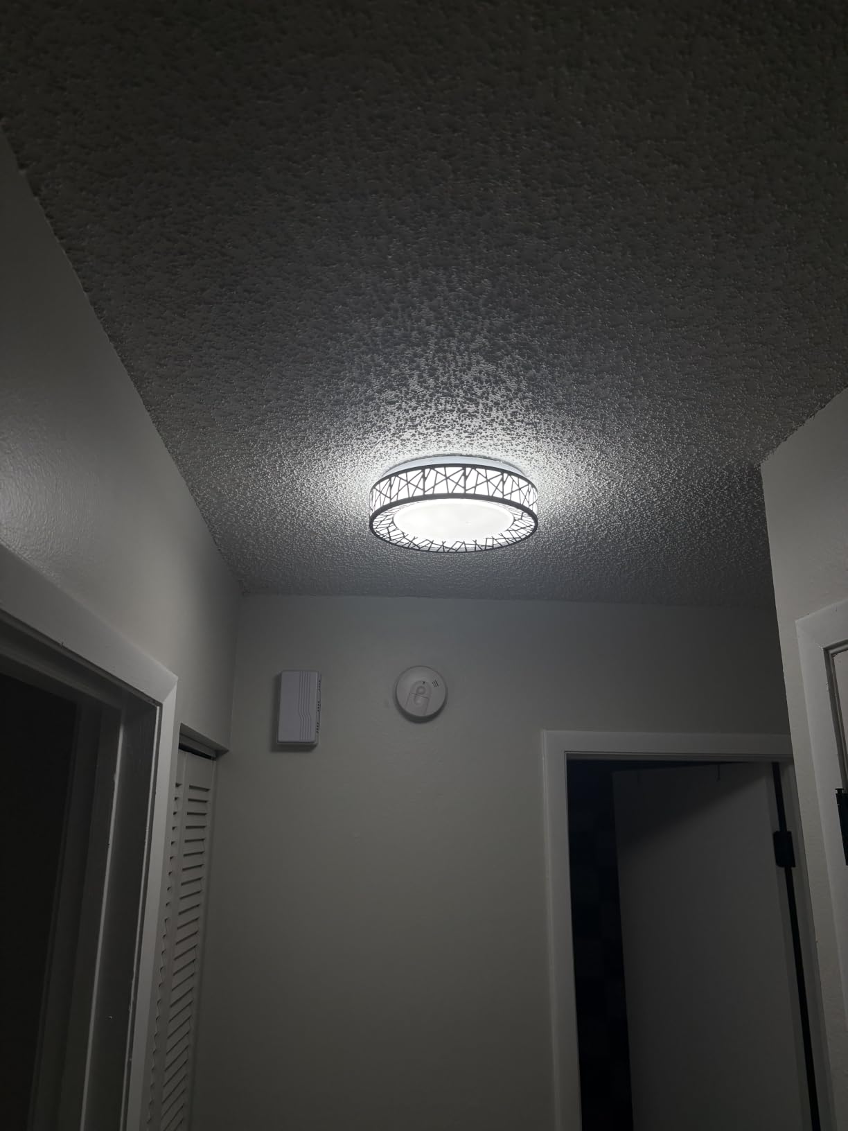 Lightania 20 Inch Bird's Nest Flush Mount Ceiling Light, 42W, 5CCT | 2700K-6500K Selectable, Modern LED Ceiling Light Fixture, Dimmable, for Bedroom, Kitchen, Closet, Black, ETL Listed customer photo 1