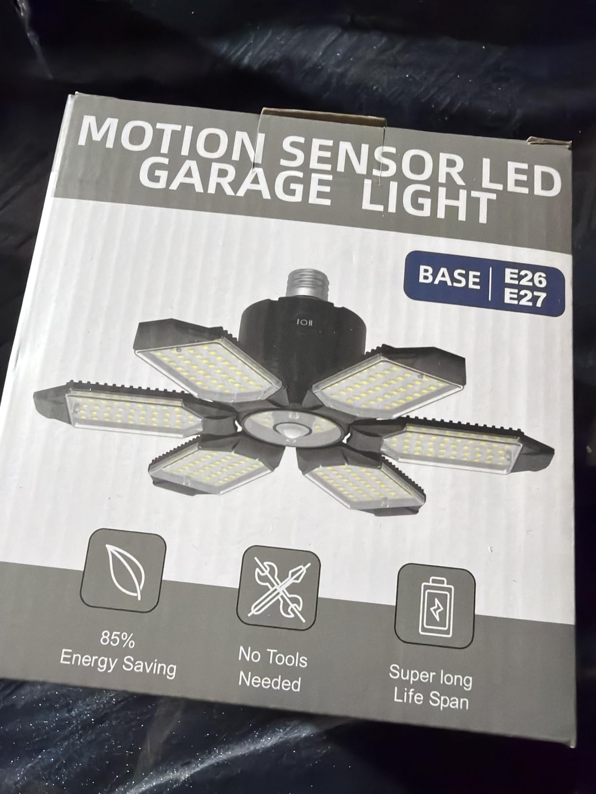 LED Garage Light Motion Sensor - 200W Deformable Garage Lights Ceiling LED, 20000LM Shop Lights Motion Activated, Motion Sensor Light Indoor for Garage, Workshop, Basement,Barn (2 Pack) customer photo 2