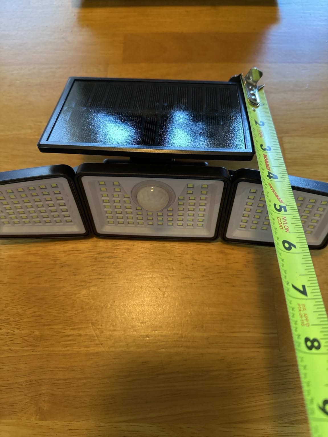 daphino 2500LM Solar Lights Outdoor with Motion Sensor, 3 Head 270° Wide Angle Street Area Lights, IP65 Waterproof Security Lighting with 3 Modes (Non-Remote, 2 Pcs) customer photo 2