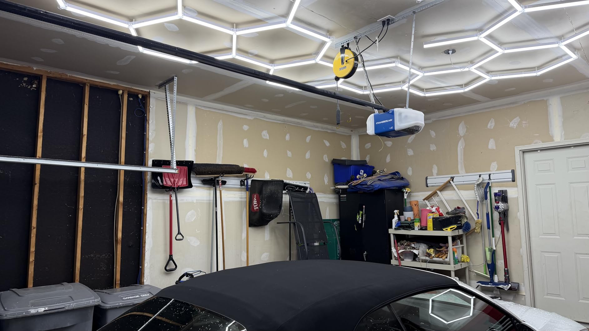 HYPERLITE Gen II Hexagon Garage Lights: 168W 16800LM 5 Grids Hexagon Led Light, 6500K Ultra Bright Honeycomb Hex Lights, Durable Design for Garage, Shop, Basement, Barber, Homegym customer photo 2