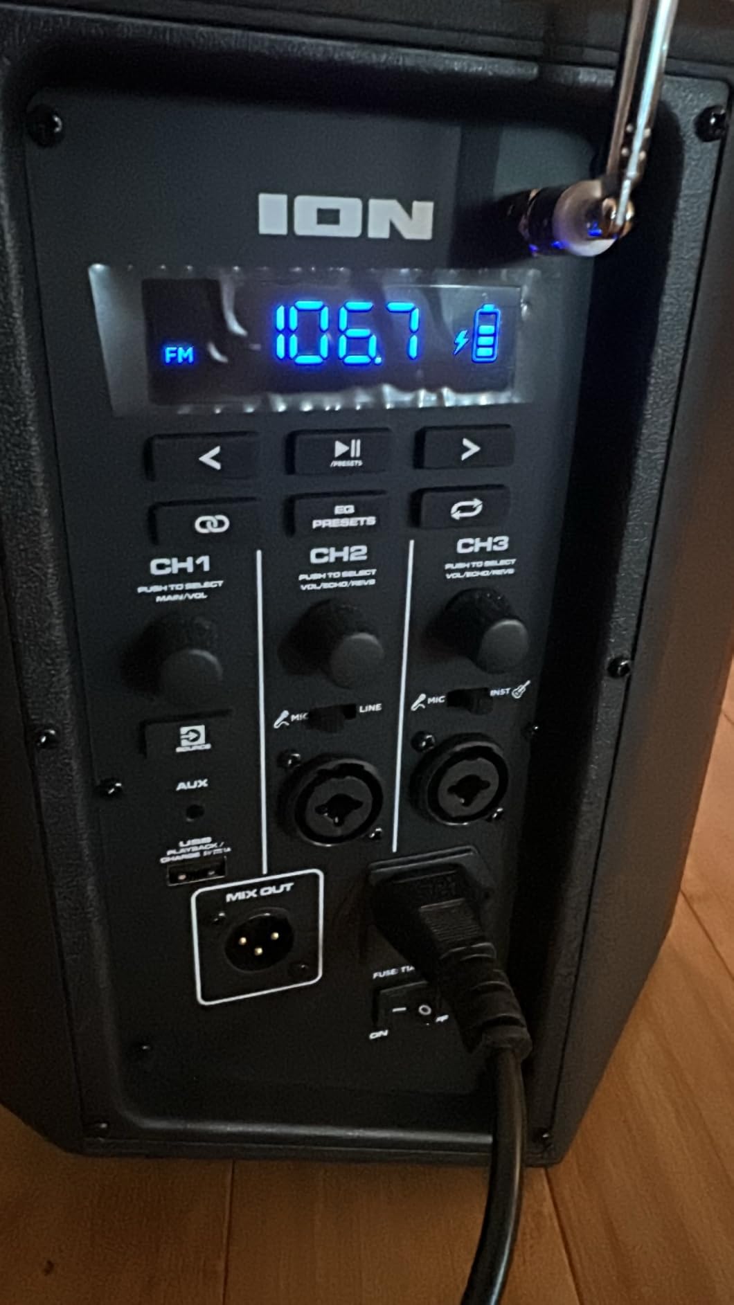 ION Audio Trouper 100 - Battery Powered Portable Bluetooth Speaker with Rechargeable Battery, Multi-Channel Mixer and FM Radio, 100W customer photo 1