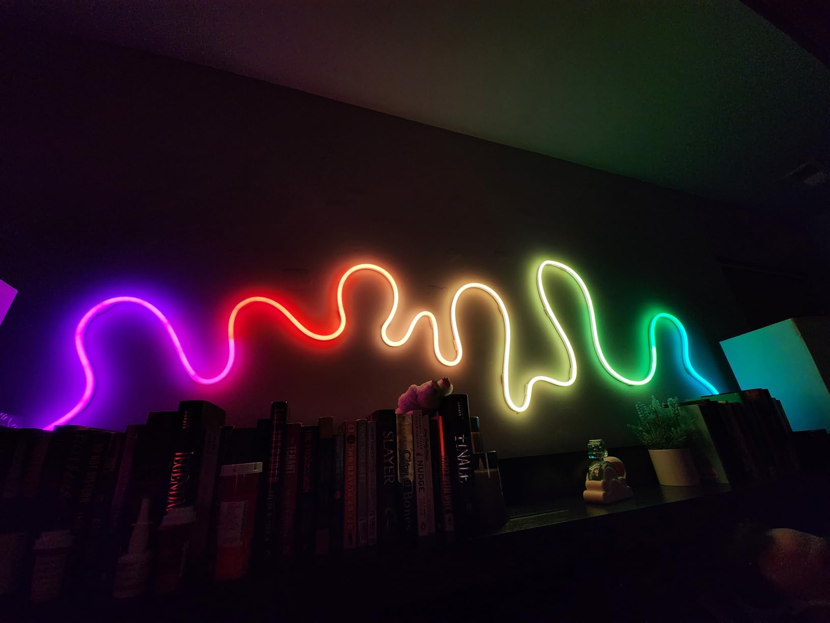 Govee RGBIC Neon Lights 32.8ft Works with Matter, Alexa, Google Assistant, LED Smart Neon Rope Light 2, Custom DIY Neon Strip Lights for Bedroom and Wall Decor, Softer Material, White customer photo 2
