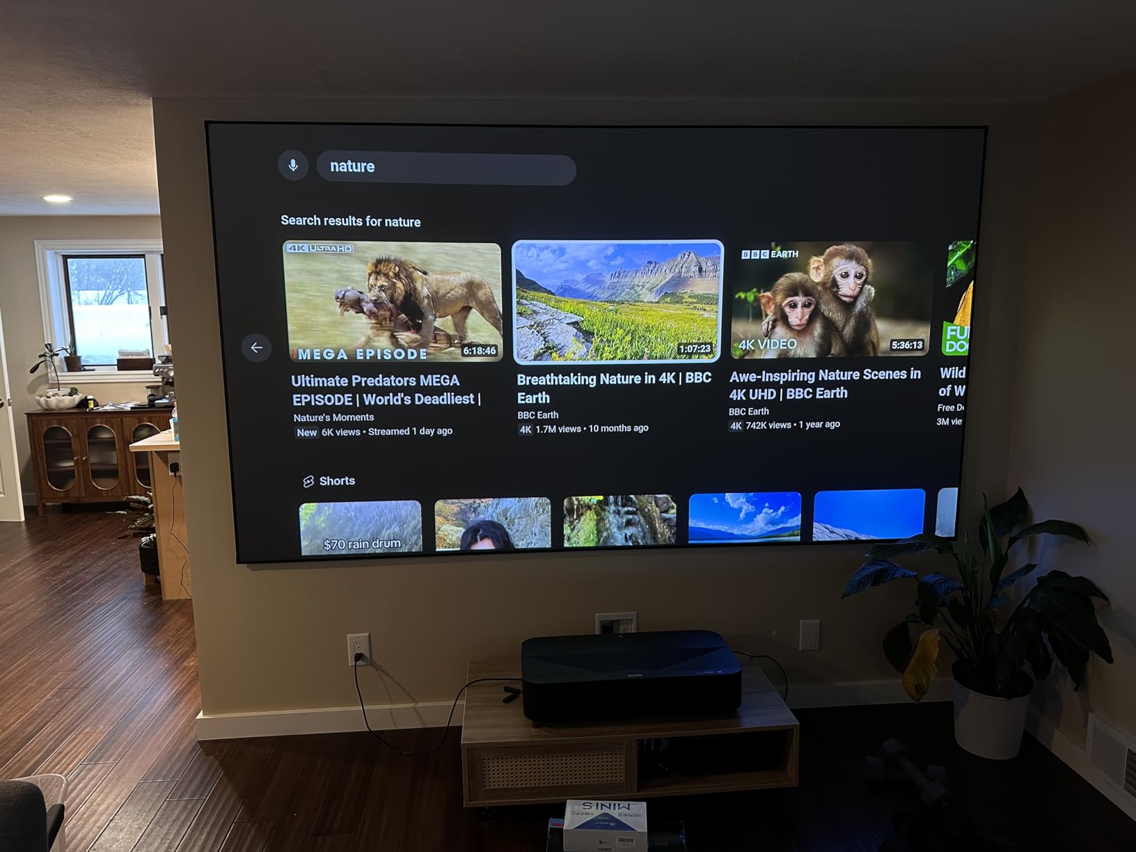 NothingProjector ALR Screen for Ultra Short Throw Projector, 95% Ambient Ceiling Light Rejecting, 100 inch, 4K/8K UHD, Active 3D, Fixed Frame 16:9, Wall Mount Anti Daylight UST, Black Series NothPJ customer photo 2